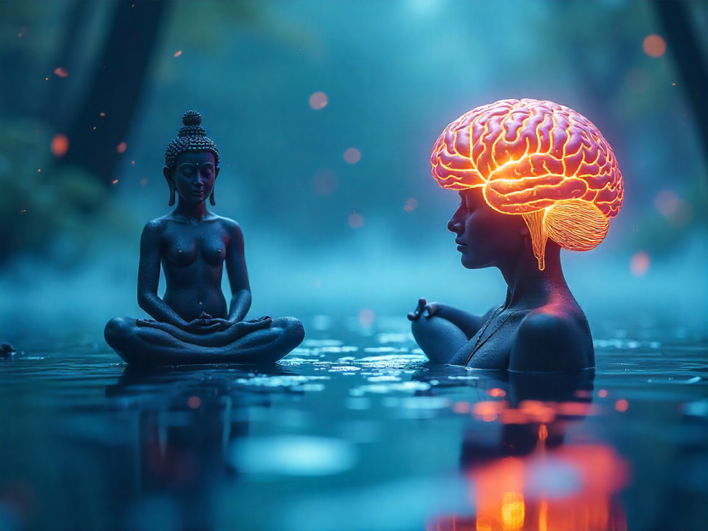 Infographie comparant le yoga du rêve tibétain Milam et le rêve lucide occidental : dimension spirituelle et libération vs exploration cognitive et personnelle.