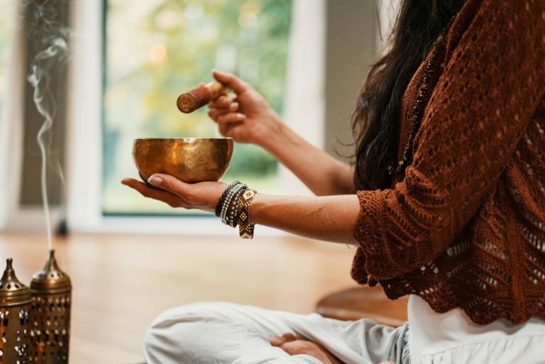 yoga et bol de méditation